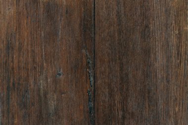 İki eski Antik ahşap plakalar metal perçin İspanya ile. Ahşap koyu kahverengi doku