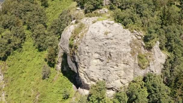 Luftaufnahme Von Der Spitze Des Berges Mit Blick Auf Die — Stockvideo