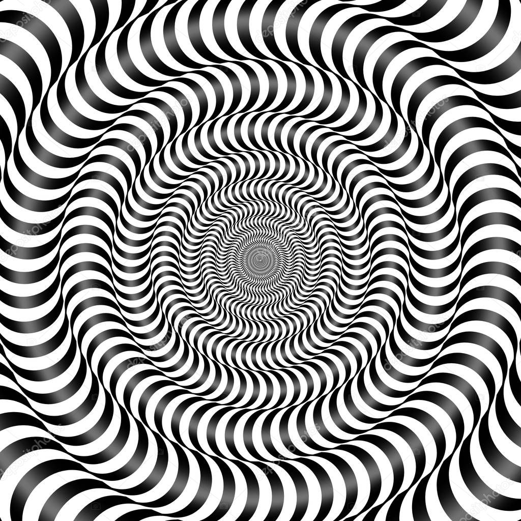 Sfondo Illusione Ottica Spin Psichedelico Illusione Dell'immagine Effetto  Movimento — Foto stock di © EvilWata #240403400, image size:1024x1024