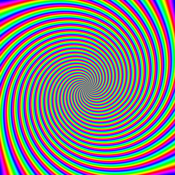 Psychedelic optical spin illusion background.