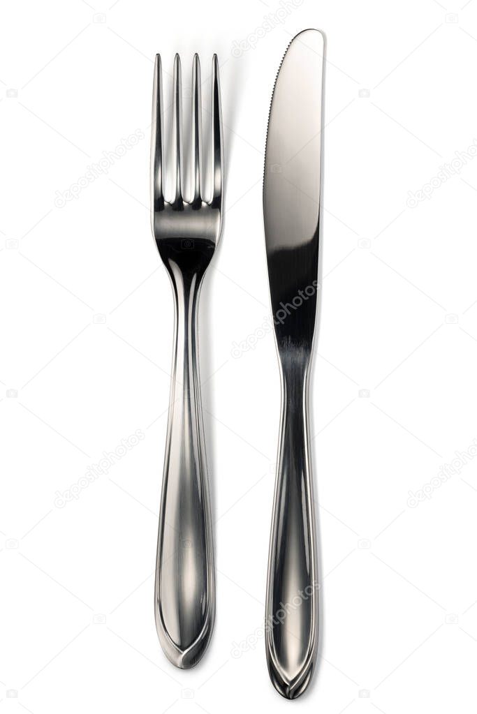 Fork and Knife isolated on white background