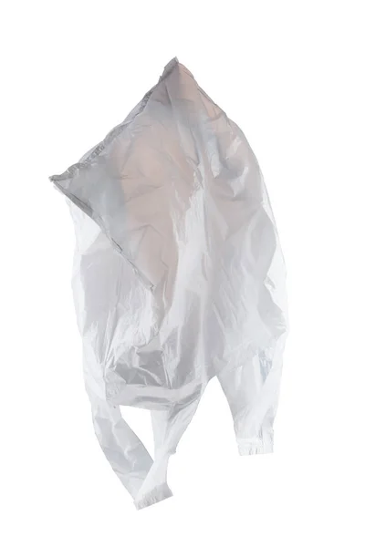 塑料一次性袋隔离在白色背景 — 图库照片