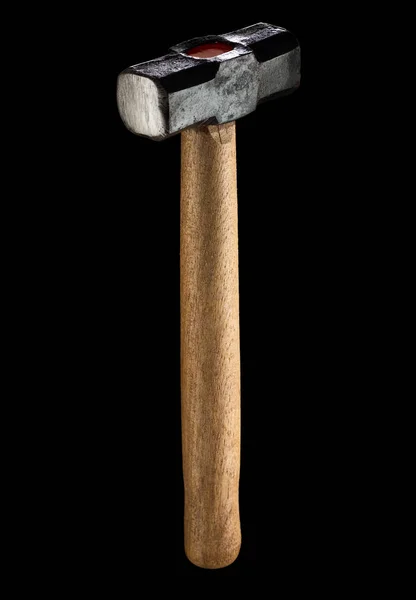 Metal Sledge Hammer izolowane na czarnym tle — Zdjęcie stockowe