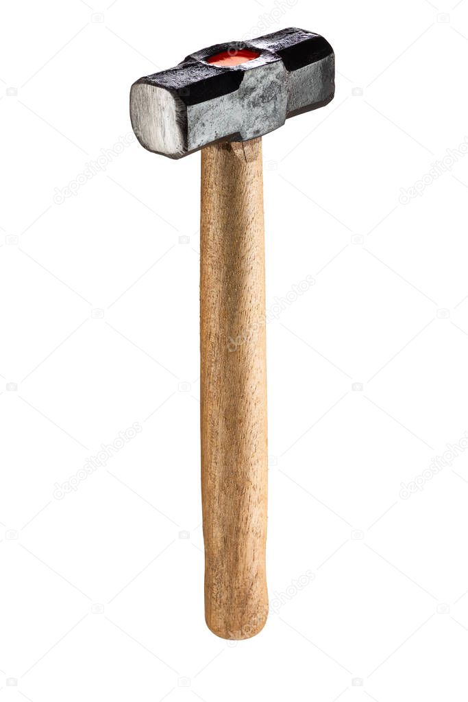 Metal Sledge Hammer Isolated On White Background