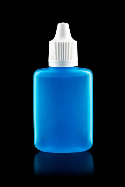 Plastic Container For Eye Drop Isolated On Black Background