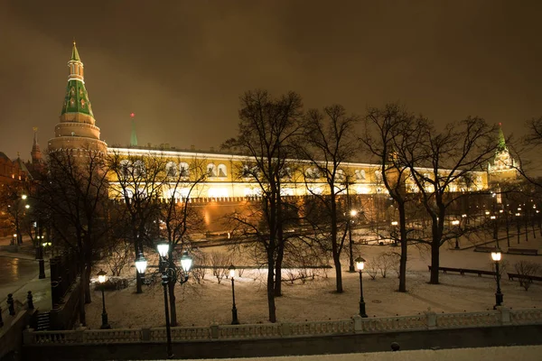 Moscú Rusia Hermosa Vista Desde Plaza Manezh Kremlin Moscú Con — Foto de Stock