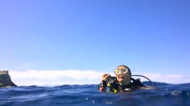  Meksika. Cortez deniz büyüleyici sualtı dalış.