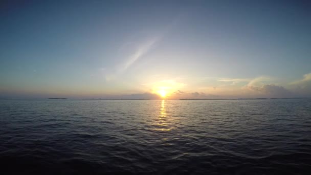 Beautiful Sunset Fascinating Sea Safari Trip Islands Maldives Archipelago — Stock Video