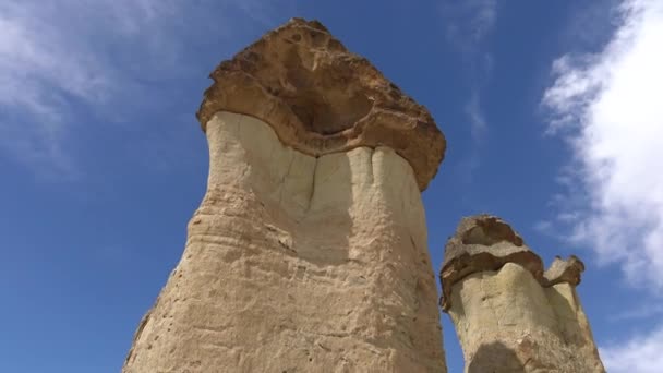 Funghi Pietra Valle Dei Monaci Viaggio Cappadocia Turchia — Video Stock