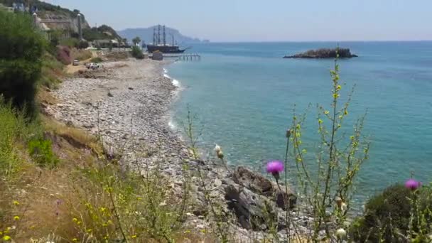 Reis Langs Kust Van Antalya Turkije — Stockvideo