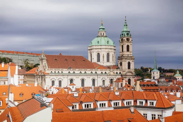 Nikolaikirche Mala Strana Prag Tschechische Republik Oktober 2017 Blick Vom — Stockfoto