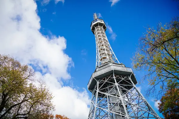 Tour Guet Petrin Petite Tour Eiffel Sur Colline Petrin Prague — Photo