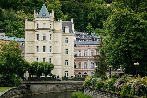 Veduta Della Città Karlovy Vary Repubblica Ceca Giugno 2020 — Foto Stock
