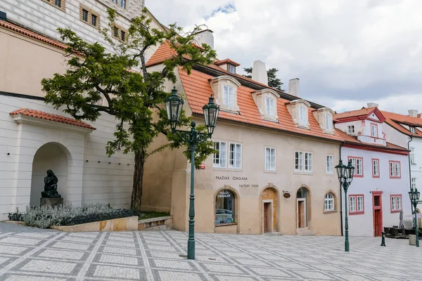 Historic Nerudova Street Next Prague Castle Royal Way Kings Road — Stock Photo, Image