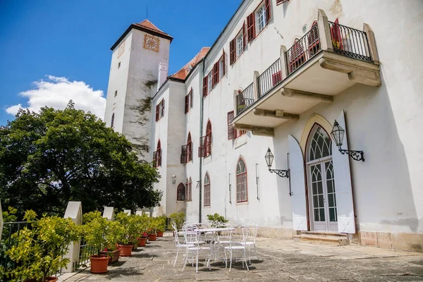 Castello Bitov Con Torre Dell Orologio Moravia Meridionale Repubblica Ceca — Foto Stock