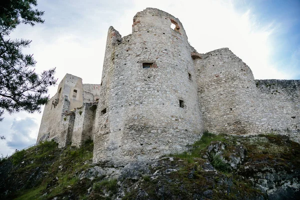 Ruiny Gotyckiego Zamku Rabi Parku Narodowym Sumava Rabi Czechy Czerwca — Zdjęcie stockowe