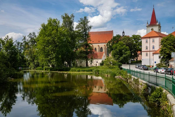 Templom Nagyboldogasszony Mária Blatna Közelében Strakonice Dél Csehországban Cseh Köztársaság — Stock Fotó