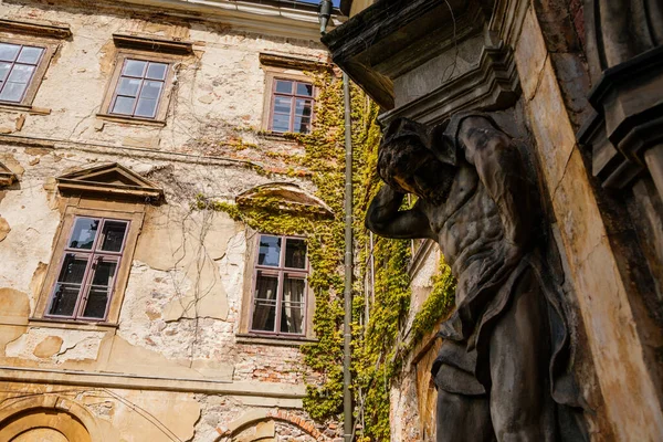 Antico Castello Barocco Jezeri Sua Lenta Ricostruzione Boemia Settentrionale Repubblica — Foto Stock