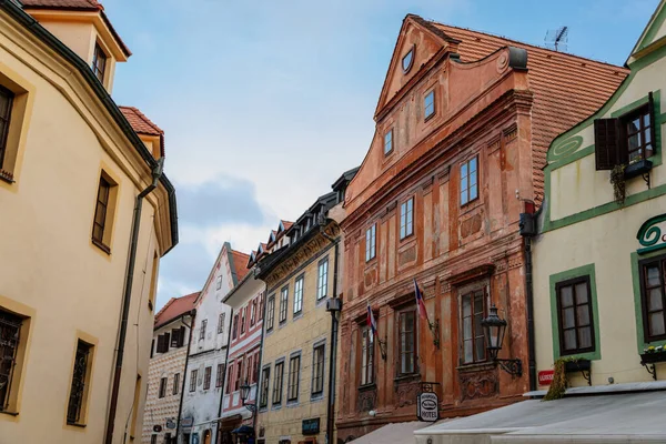 Edifici Storici Medievali Rinascimentali Nel Centro Cesky Krumlov Boemia Meridionale — Foto Stock