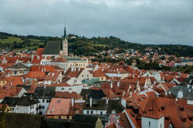 St. Vitus Kilisesi ve Cesky Krumlov şehri, Güney Bohemya, Çek Cumhuriyeti, 26 Eylül 2020
