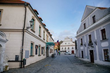 Cesky Krumlov 'daki yerel tiyatro, Güney Bohemya, Çek Cumhuriyeti, 26 Eylül 2020