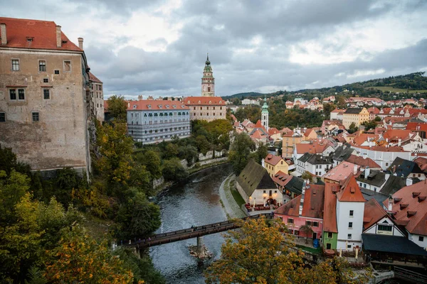 Średniowieczny Renesansowy Zamek Cesky Krumlov Wełtawy Czechy Południowe Czechy Września — Zdjęcie stockowe