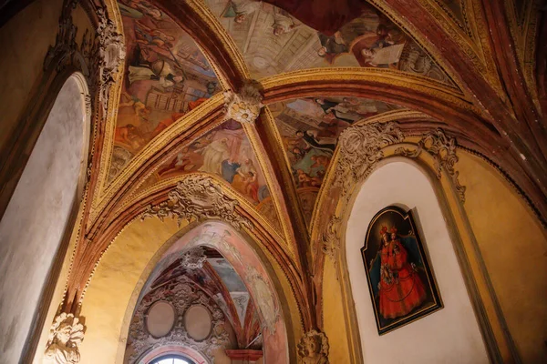 Interior Del Histórico Monasterio Cristiano Golden Crown Zlata Koruna Bohemia — Foto de Stock