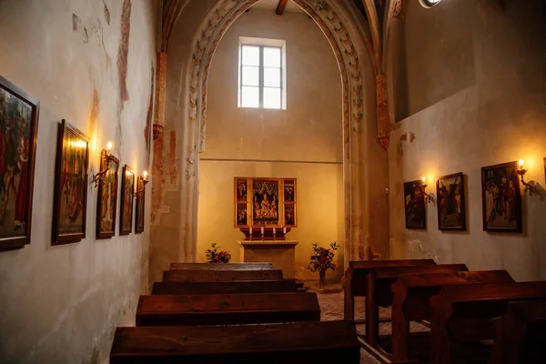 Interiör Det Historiska Kristna Klostret Golden Crown Zlata Koruna Södra — Stockfoto