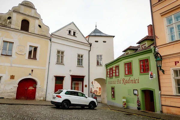 Prédios Renascentistas Cidade Medieval Cidade Histórica Horsovsky Tyn República Checa — Fotografia de Stock