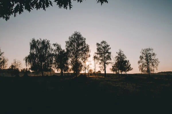 Vacker soluppgång i dalen av floden — Stockfoto