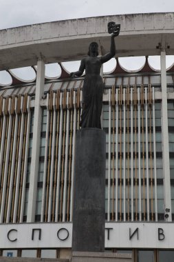 St. Petersburg, Rusya - 18 Haziran 2018: Lenin Spor ve Konser Kompleksi spor konser kompleksinin inşası. Moskova Olimpiyatları için 1980 yılında inşa edilmiştir.