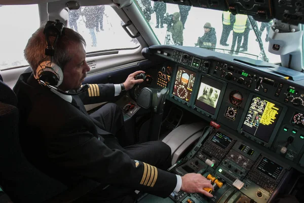 Petersburg Russland Dezember 2009 Ein Zweimotoriges Turbojet Flugzeug 148 100V — Stockfoto