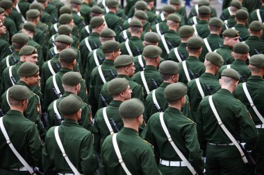 St. Petersburg, Rusya Federasyonu - 5 Mayıs 2018: Kuzey hazırlık Dergisi'nin onuruna İkinci Dünya Savaşı'nda Naziler Almanya üzerinde zafer yürüyüşünden önce birlikleri.