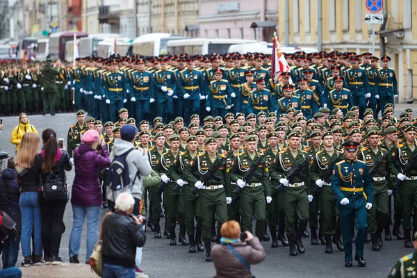 Petersburg Russia May 2018 Preparatory Review North West Troops Parade — Stock Photo, Image