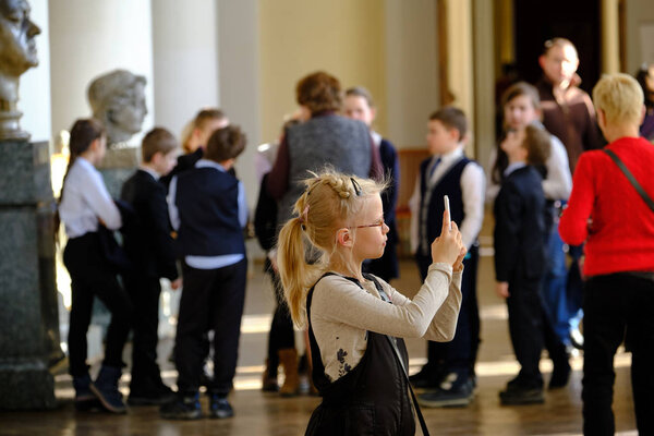Children on excursions in the Russian Museum