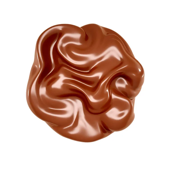 チョコレートのスプラッシュ。3Dイラスト, 3Dレンダリング — ストック写真