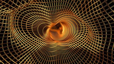 Güzel altın ve sarı arka plan. 3d illüstrasyon, 3d canlandırma