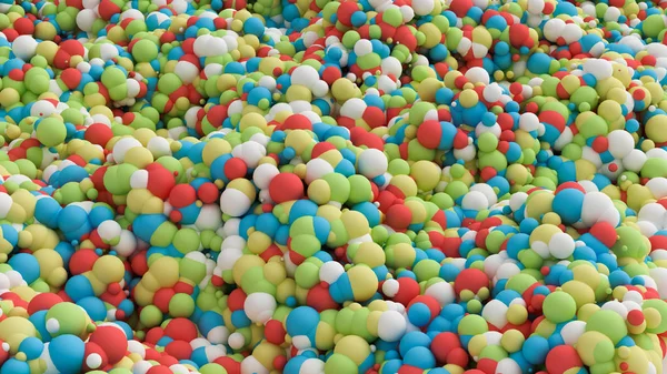 Sfondo geometrico multicolore delle particelle. Illustrazione 3d, rendering 3d — Foto Stock