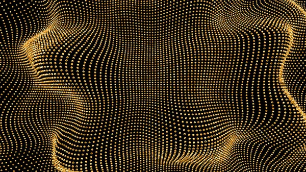 Прекрасний чорний фон із золотим блиском. 3d ілюстрація, 3d візуалізація — стокове фото