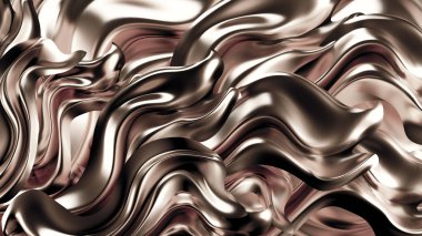 Altın kumaşlı lüks bir arka plan. 3d illüstrasyon, 3d canlandırma.