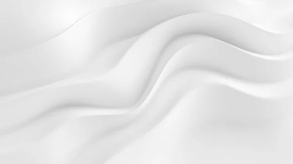 Elegante sfondo bianco con tessuto drappeggiato. Illustrazione 3d, rendering 3d . — Foto Stock