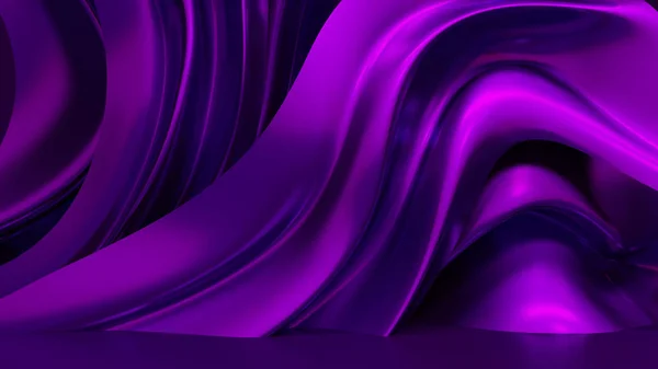 Fond de luxe avec tissu drapé violet. Illustration 3d, rendu 3d . — Photo