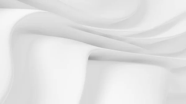 Élégant fond blanc avec tissu drapé. Illustration 3d, rendu 3d . — Photo