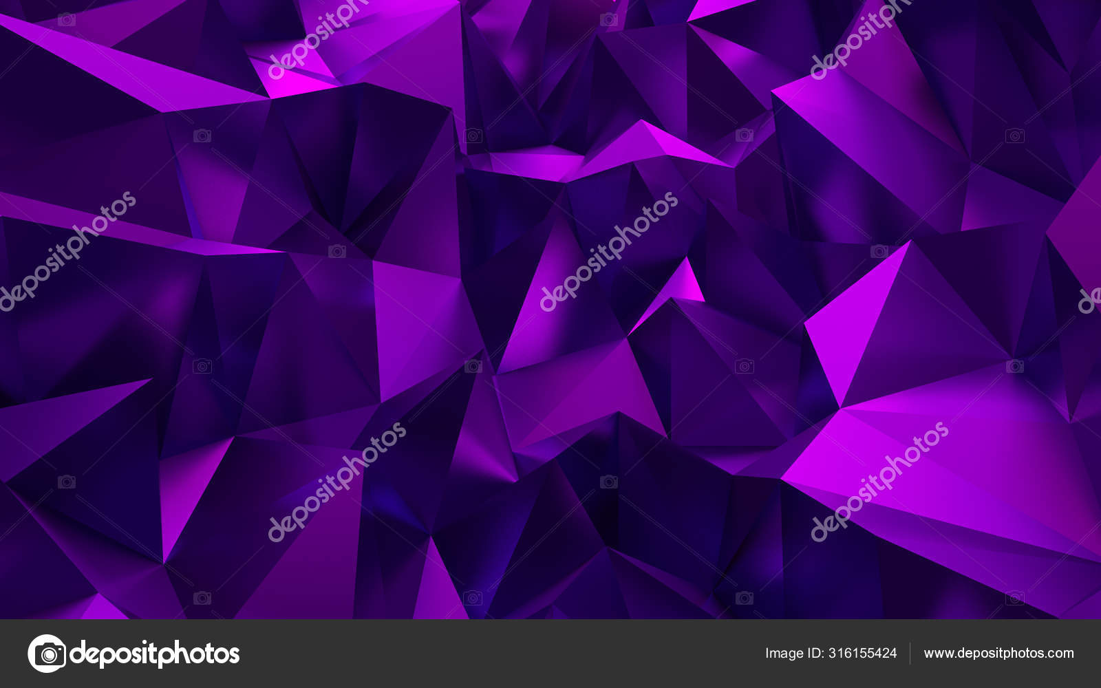 Elegant purple background with triangles and crystals. 3d illustration, 3d  rendering. Stock Photo by ©naveki_maria 316155424