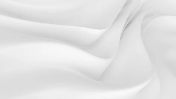 Eleganckie białe tło z draperią. Ilustracja 3D, renderowanie 3D. — Zdjęcie stockowe