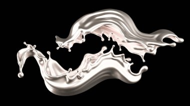 Gizemli, mistik, lüks altın serpintisi. 3d illüstrasyon, 3d canlandırma.