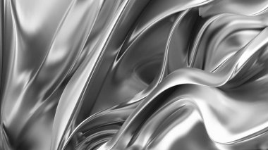 Şatafatlı altın arka plan, renkli parıltılı gölgeler, pileler ve dalgalar. 3d illüstrasyon, 3d canlandırma.