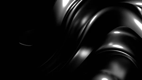 Beautiful stylish black background with pleats, Drapes and swirl — Stock Photo, Image