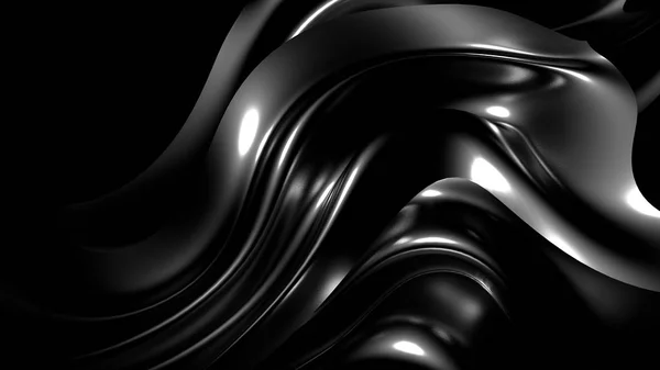 Belo fundo preto elegante com pregas, cortinas e redemoinho — Fotografia de Stock