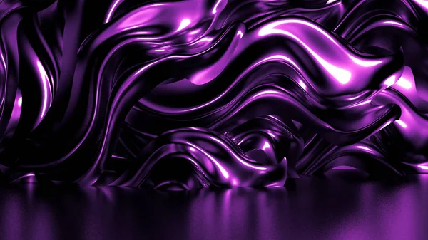 Elegant stylish purple dark background with pleats, Drapes and s — ストック写真